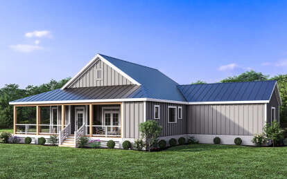 Modern Farmhouse House Plan #009-00364 Elevation Photo