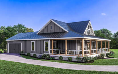 Modern Farmhouse House Plan #009-00364 Elevation Photo