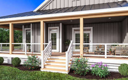 Modern Farmhouse House Plan #009-00364 Elevation Photo