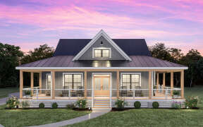 Modern Farmhouse House Plan #009-00364 Elevation Photo