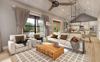 Modern Farmhouse House Plan #009-00364 Additional Photo
