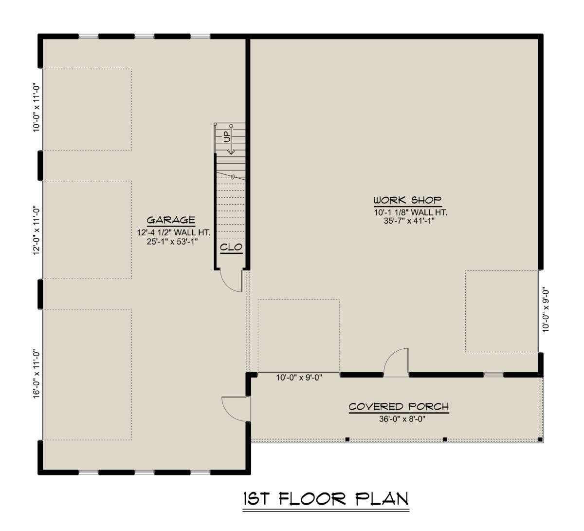 Garage Floor for House Plan #5032-00249