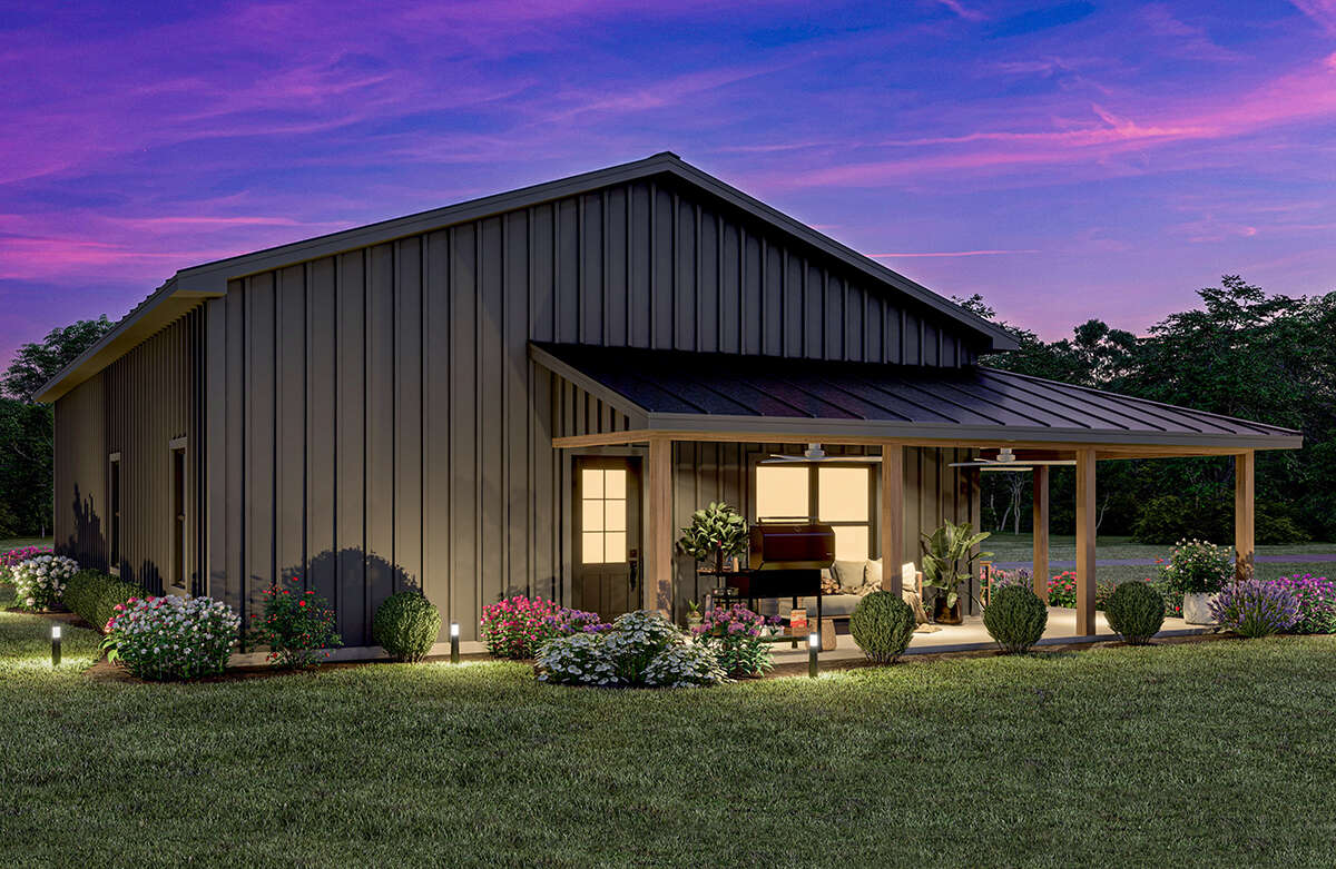 Barn Plan: 896 Square Feet, 2 Bedrooms, 1 Bathroom - 5032-00251 Barn Plan: 896 Square Feet, 2 Bedrooms, 1 Bathroom - 5032-00251