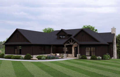 House Plan House Plan #29435 Angled Front Elevation