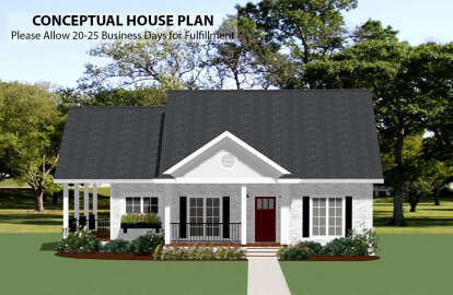 Modern Farmhouse House Plan #6849-00144 Elevation Photo