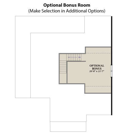 Optional Bonus Room for House Plan #6849-00144