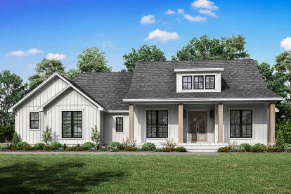 Modern Farmhouse House Plan #041-00332 Elevation Photo