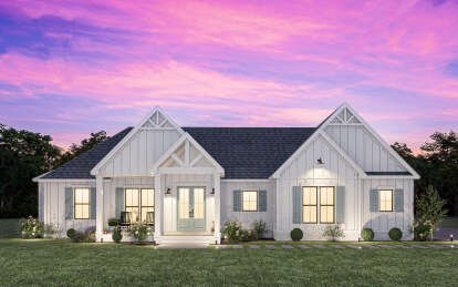 Modern Farmhouse House Plan #4534-00102 Elevation Photo