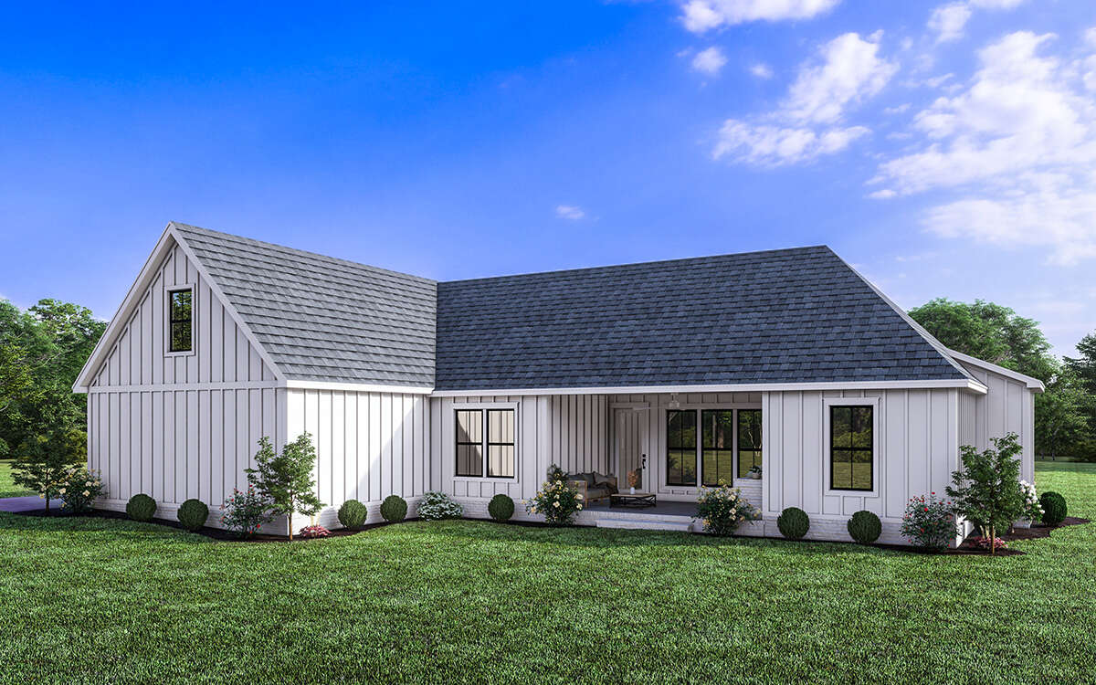 Modern Farmhouse House Plan #4534-00102 Elevation Photo