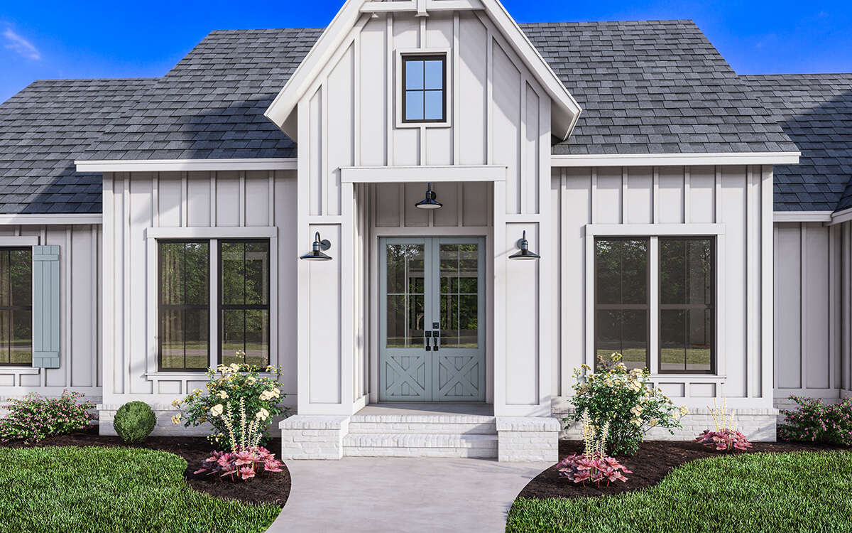 Modern Farmhouse Plan: 2,377 Square Feet, 4 Bedrooms, 2.5