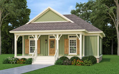 Cottage House Plan #048-00295 Elevation Photo