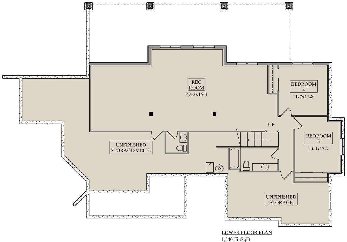 Basement for House Plan #5631-00219