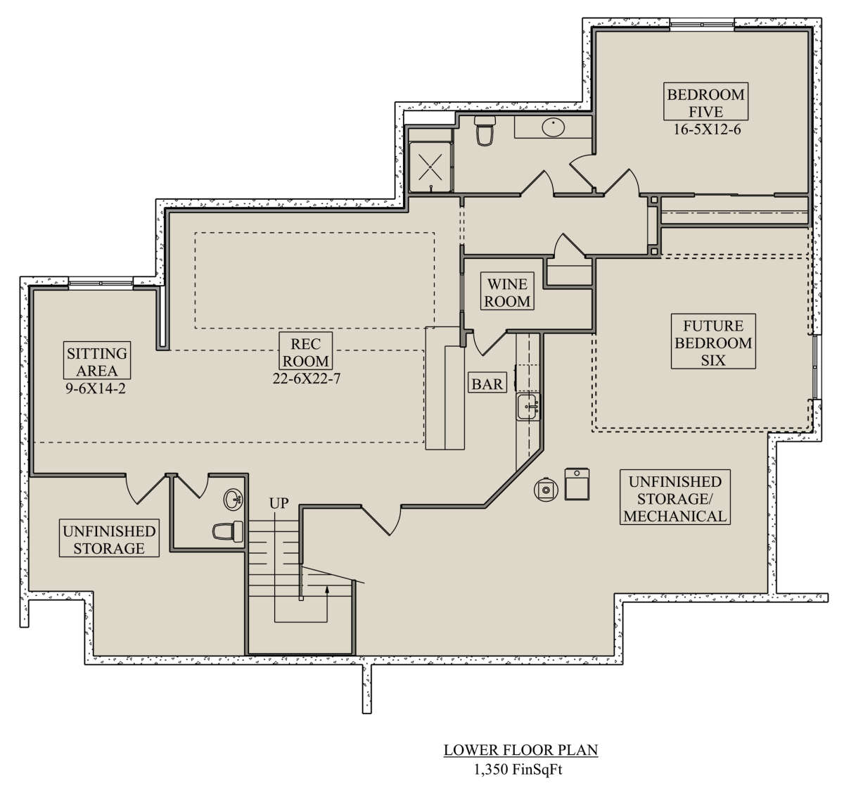 Basement for House Plan #5631-00220