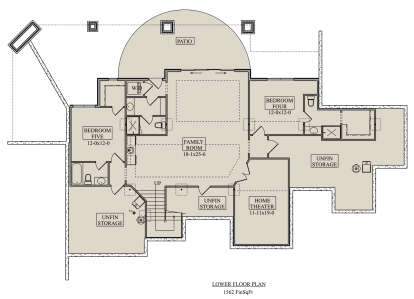 Basement for House Plan #5631-00221