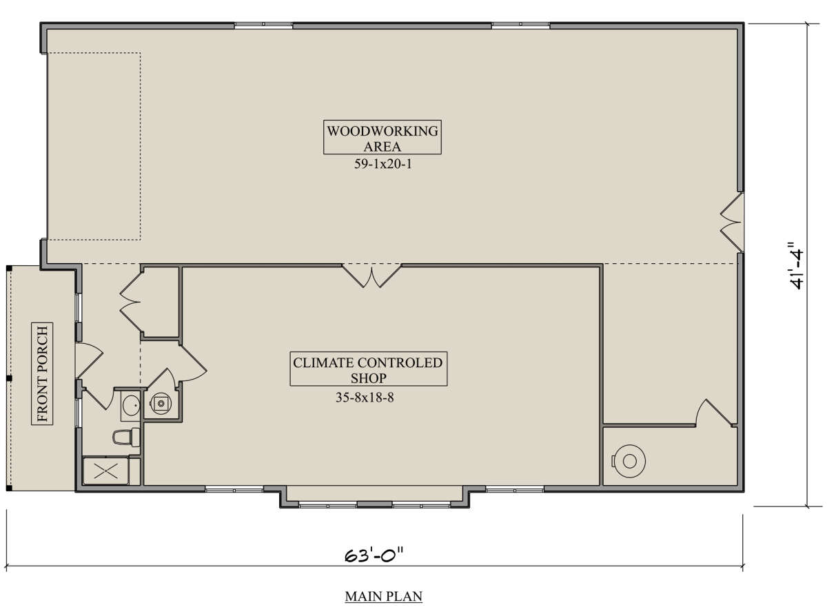 Garage Floor for House Plan #5631-00223