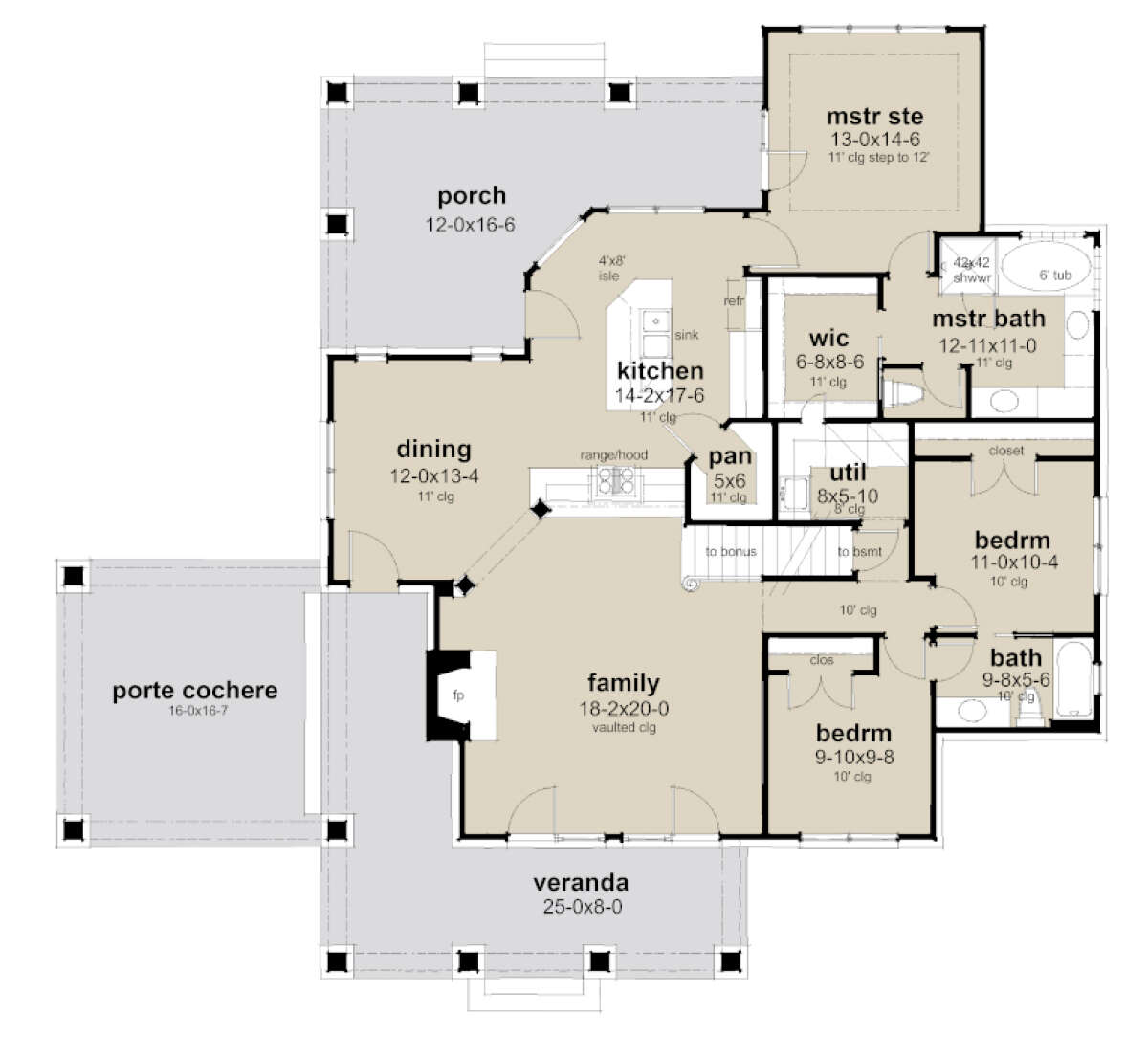 Main Floor  for House Plan #9401-00119