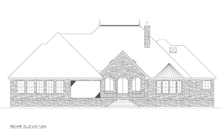French Country House Plan #5445-00511 Elevation Photo