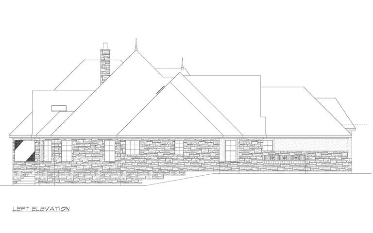 French Country House Plan #5445-00511 Elevation Photo