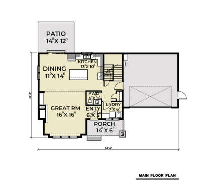 Main Floor  for House Plan #2464-00109