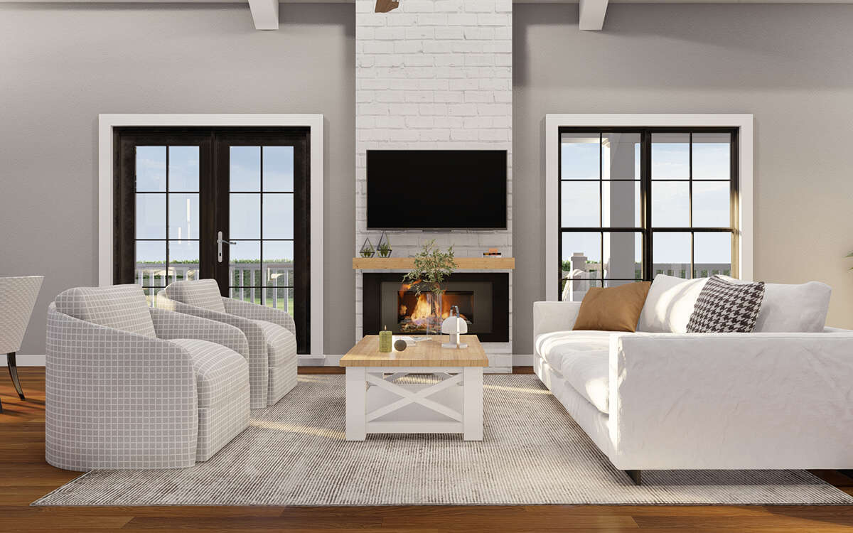 Farmhouse Plan: 2,193 Square Feet, 3 Bedrooms, 2.5 Bathrooms - 8318-00353