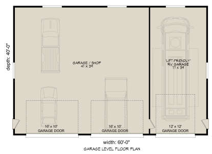 Garage Floor for House Plan #940-00823