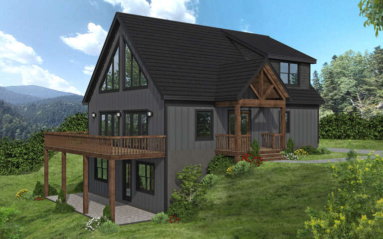 House Plan House Plan #29456 Angled Front Elevation