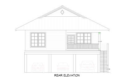 Coastal House Plan #940-00826 Elevation Photo