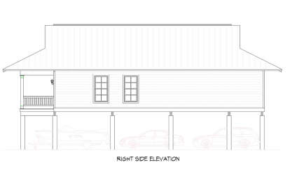 Coastal House Plan #940-00826 Elevation Photo