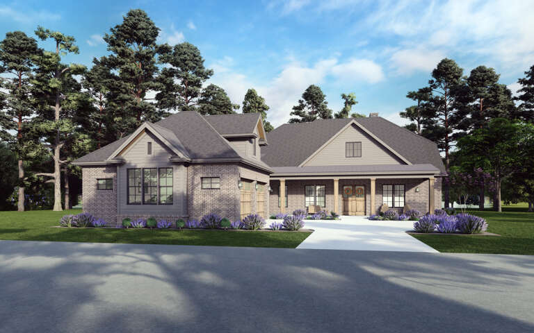 House Plan House Plan #29460 Angled Front Elevation