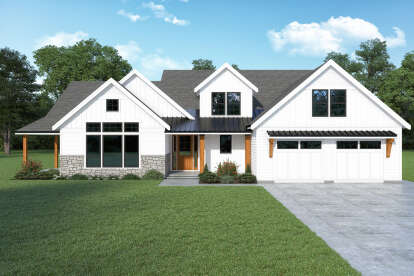 Modern Farmhouse House Plan #2464-00110 Elevation Photo