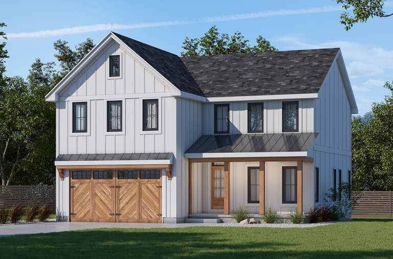 House Plan House Plan #29467 Angled Front Elevation