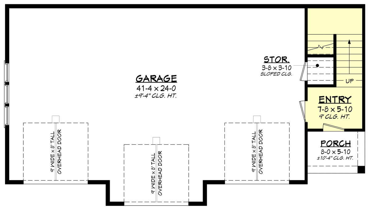 Garage Floor for House Plan #041-00333
