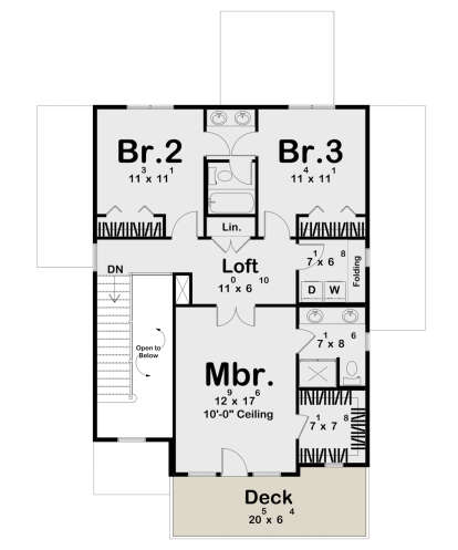 Second Floor for House Plan #963-00812