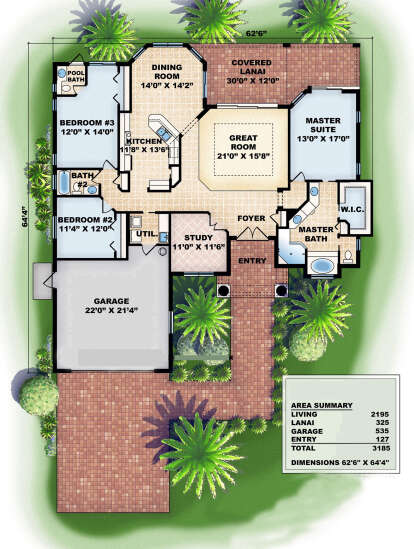 Main Floor  for House Plan #575-00099