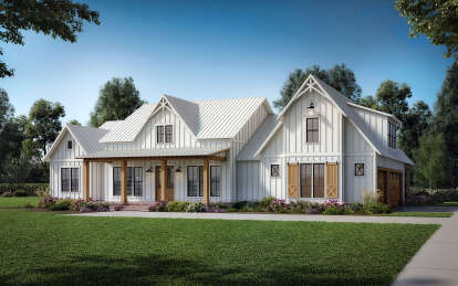 Modern Farmhouse House Plan #4534-00104 Elevation Photo