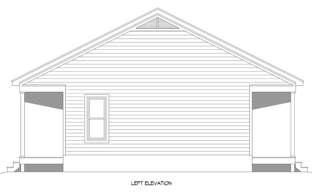 Cabin House Plan #940-00829 Elevation Photo