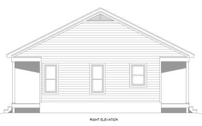 Cabin House Plan #940-00829 Elevation Photo