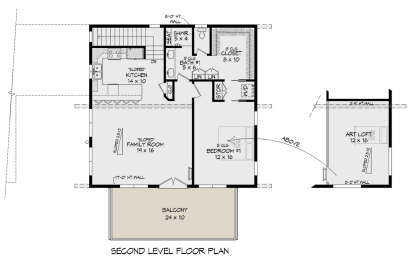 Second Floor/Loft for House Plan #940-00830