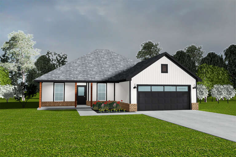House Plan House Plan #29482 Angled Front Elevation