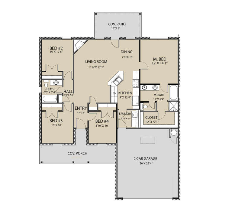 House Plan House Plan #29482 Drawing 1