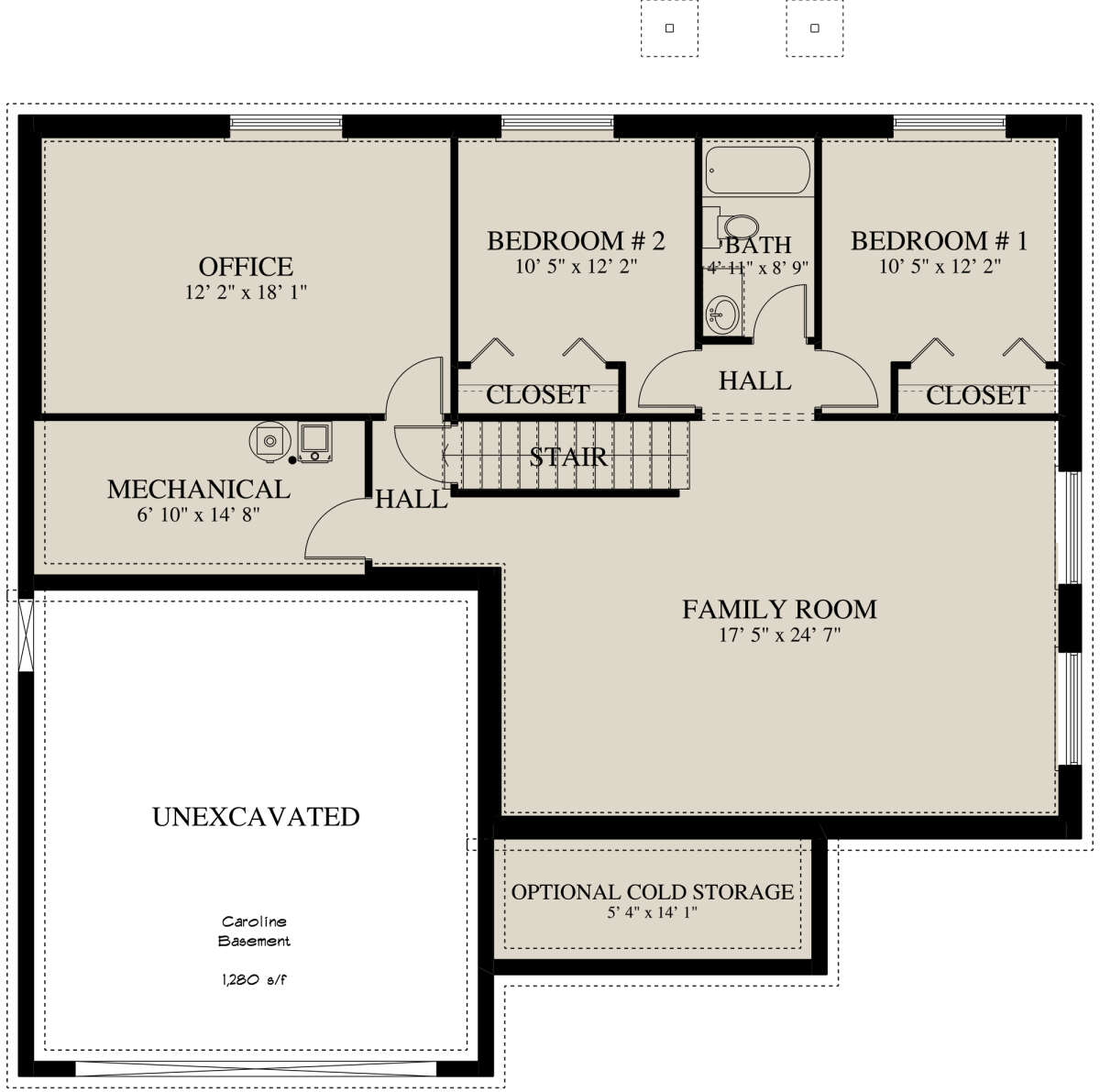 Basement for House Plan #2802-00233