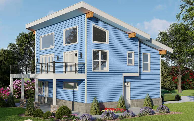House Plan House Plan #29485 Angled Rear Elevation
