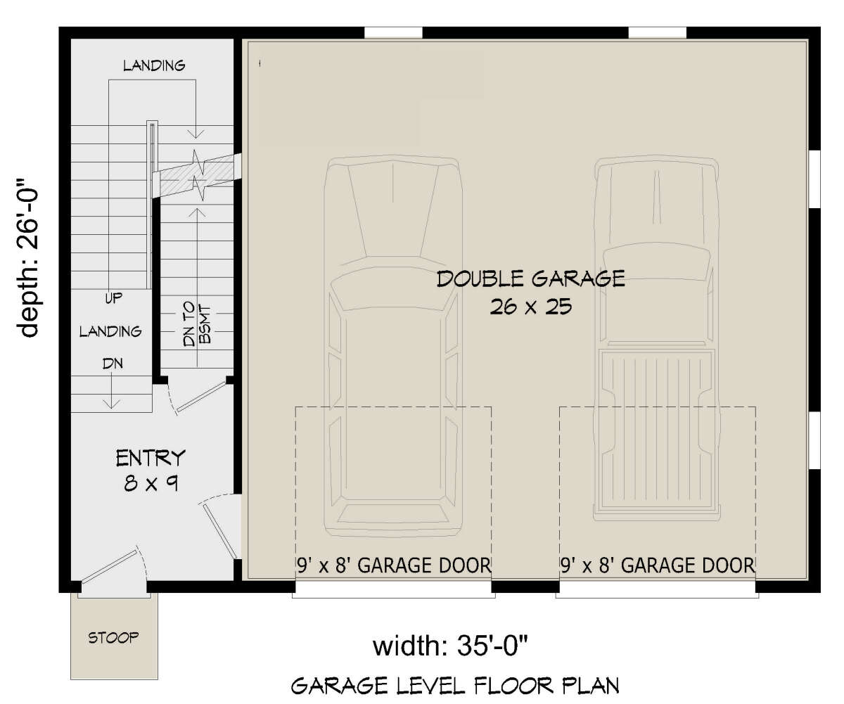 Garage Floor for House Plan #940-00837