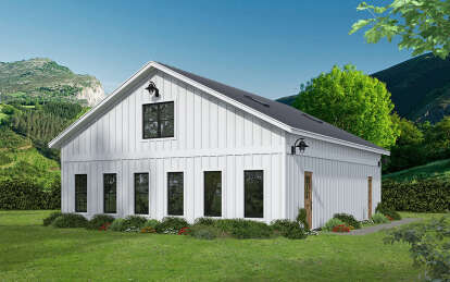 Barn House Plan #940-00838 Elevation Photo