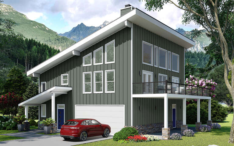 House Plan House Plan #29489 Angled Front Elevation