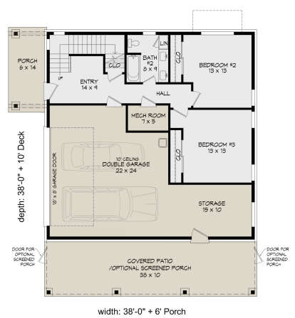 First Floor for House Plan #940-00839