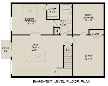 Basement for House Plan #940-00840
