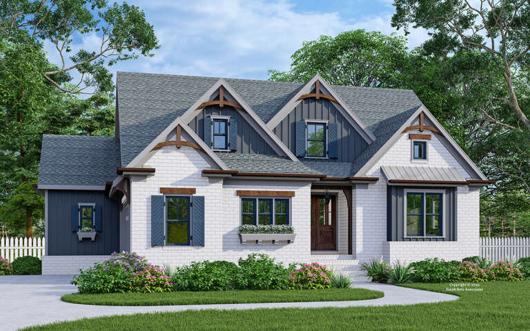 House Plan House Plan #29491 Angled Front Elevation