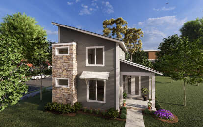 Modern House Plan #4848-00384 Elevation Photo