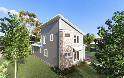 Modern House Plan #4848-00384 Elevation Photo